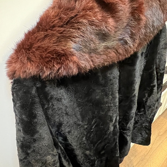 Vintage“ Union Label” fur collar swing jacket w/pockets L - Picture 8 of 13